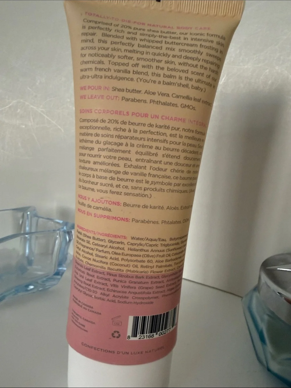 Cake Heavy Cream Body Balm in Peach and Pink, 7 oz.,Shea Butter, rich Vanilla